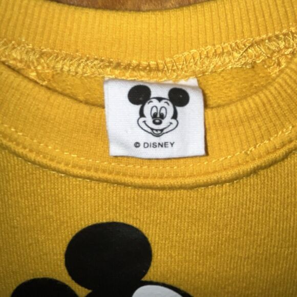 Disney Parks Walt Disney World Mickey Mouse Yellow Toddler Sweatshirt 3T EUC - Picture 4 of 13